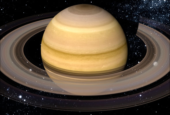 Saturn as rendered in Photoshop CS5 Extended