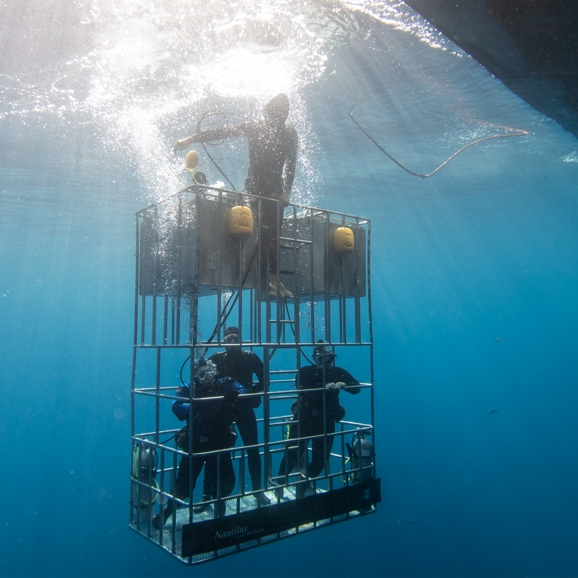 Submersible cage, aka the Smurf