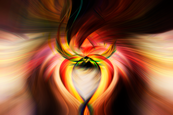 A portrait twirled in Photoshop