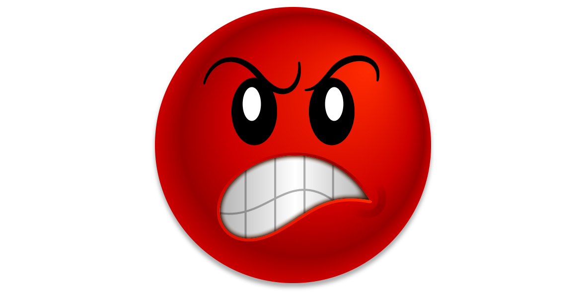 Angry emoji created in Adobe Illustrator