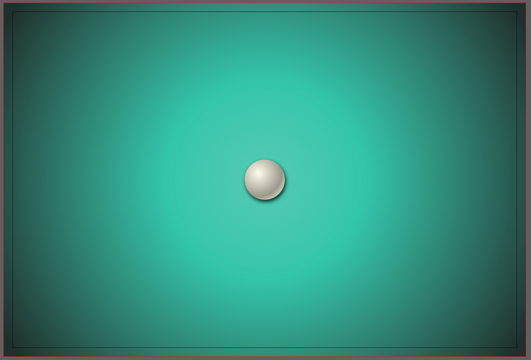 White cue ball on a gradient green field in Adobe Illustrator