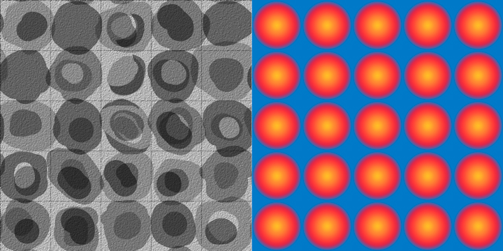 Splotches and radial gradient patterns in Photohsop