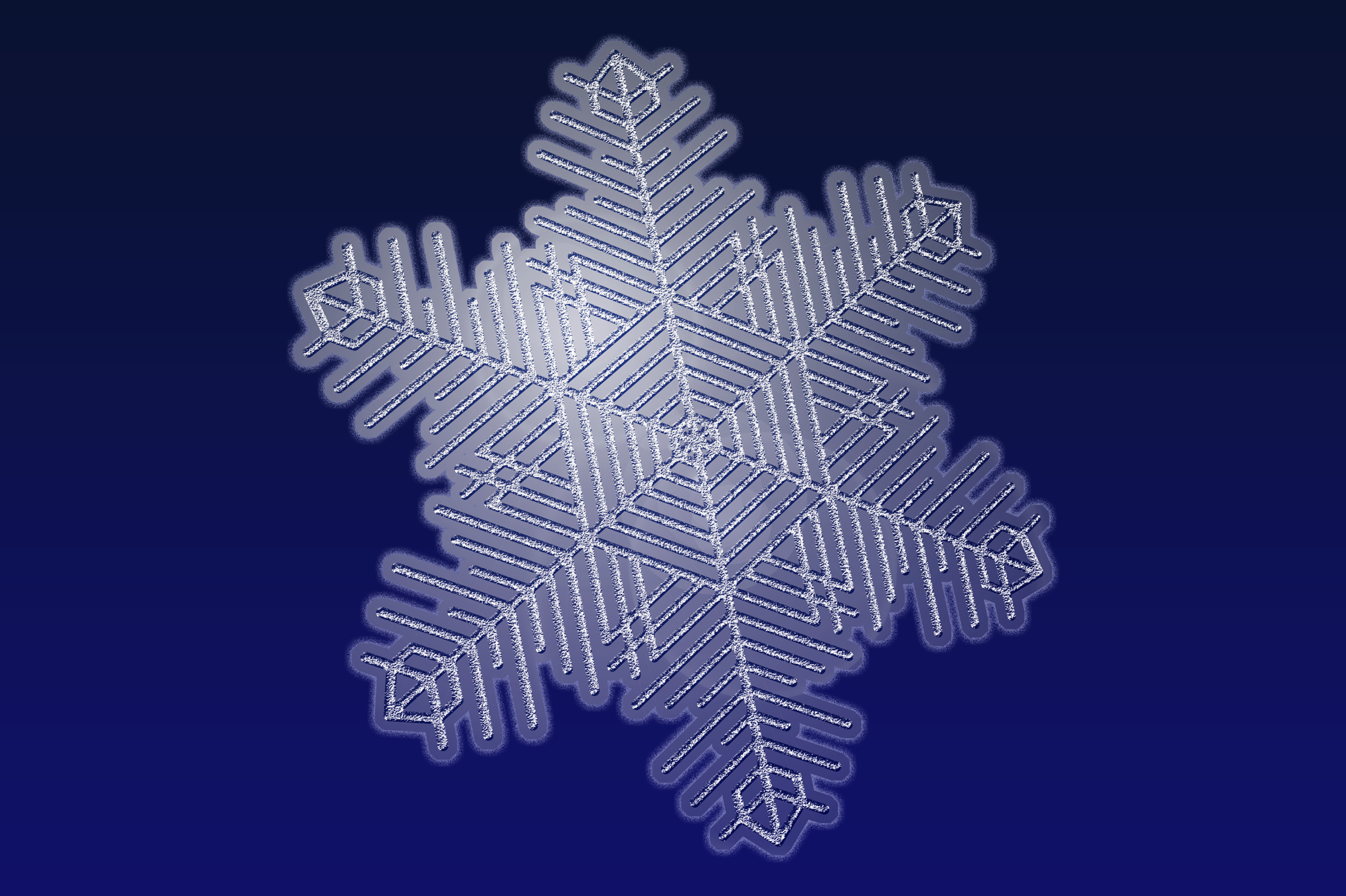 Photoshop snowflake with rasterized effects