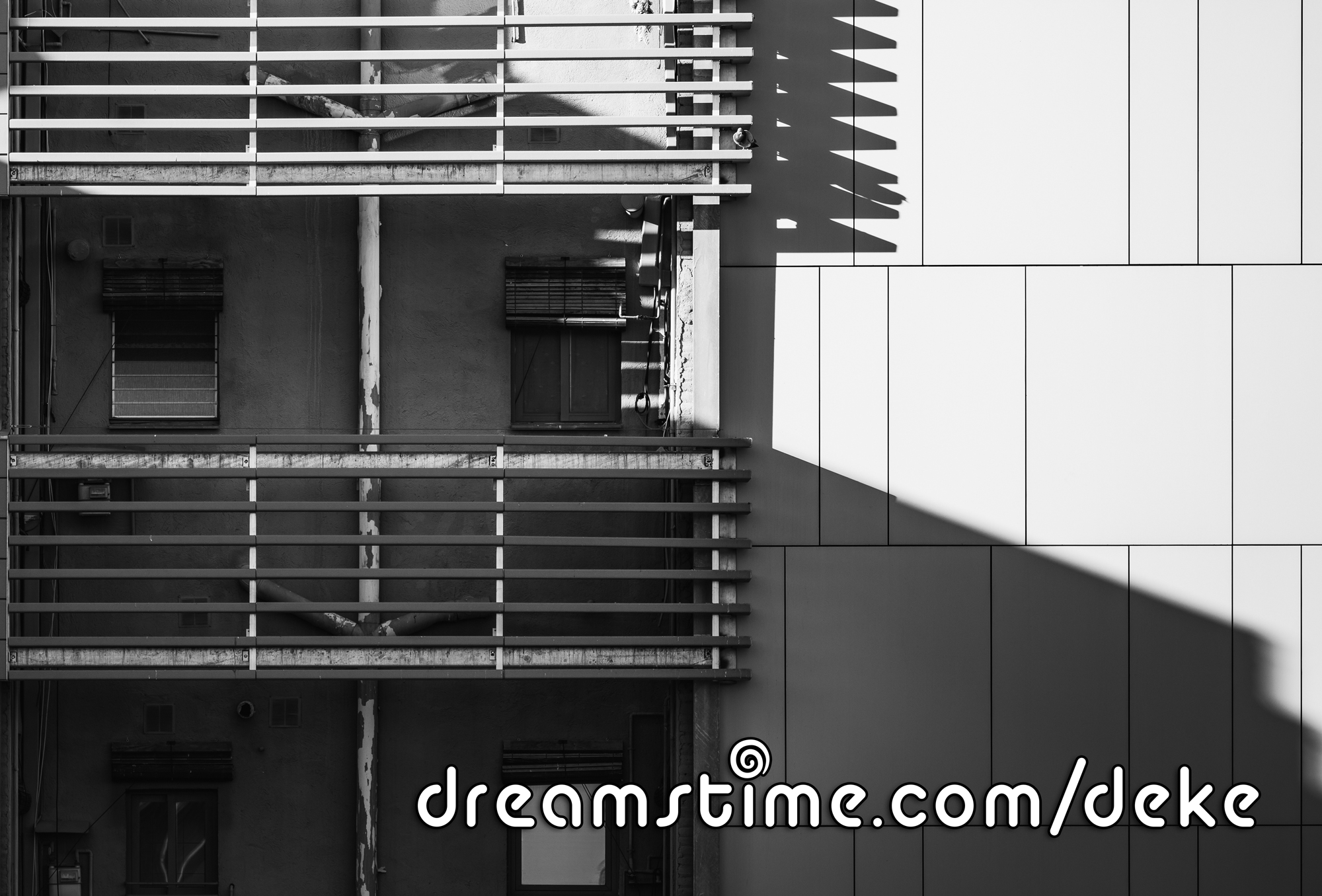 A black and white urban photo from Dreamstime.com