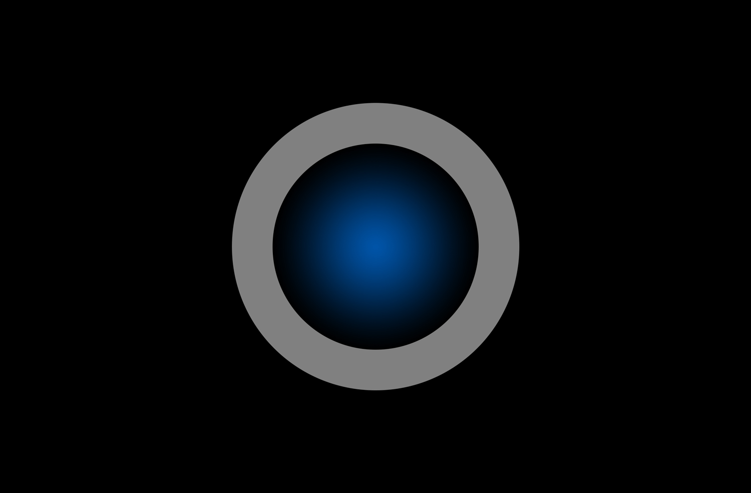 Custom blue-to-black gradient applied to inner circle