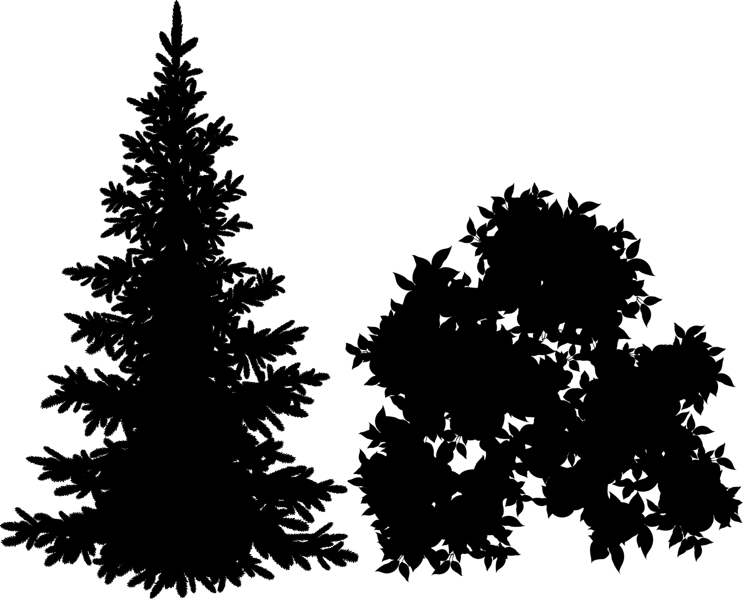 A couple of vector-based tree silhouettes from Dreamstime.com