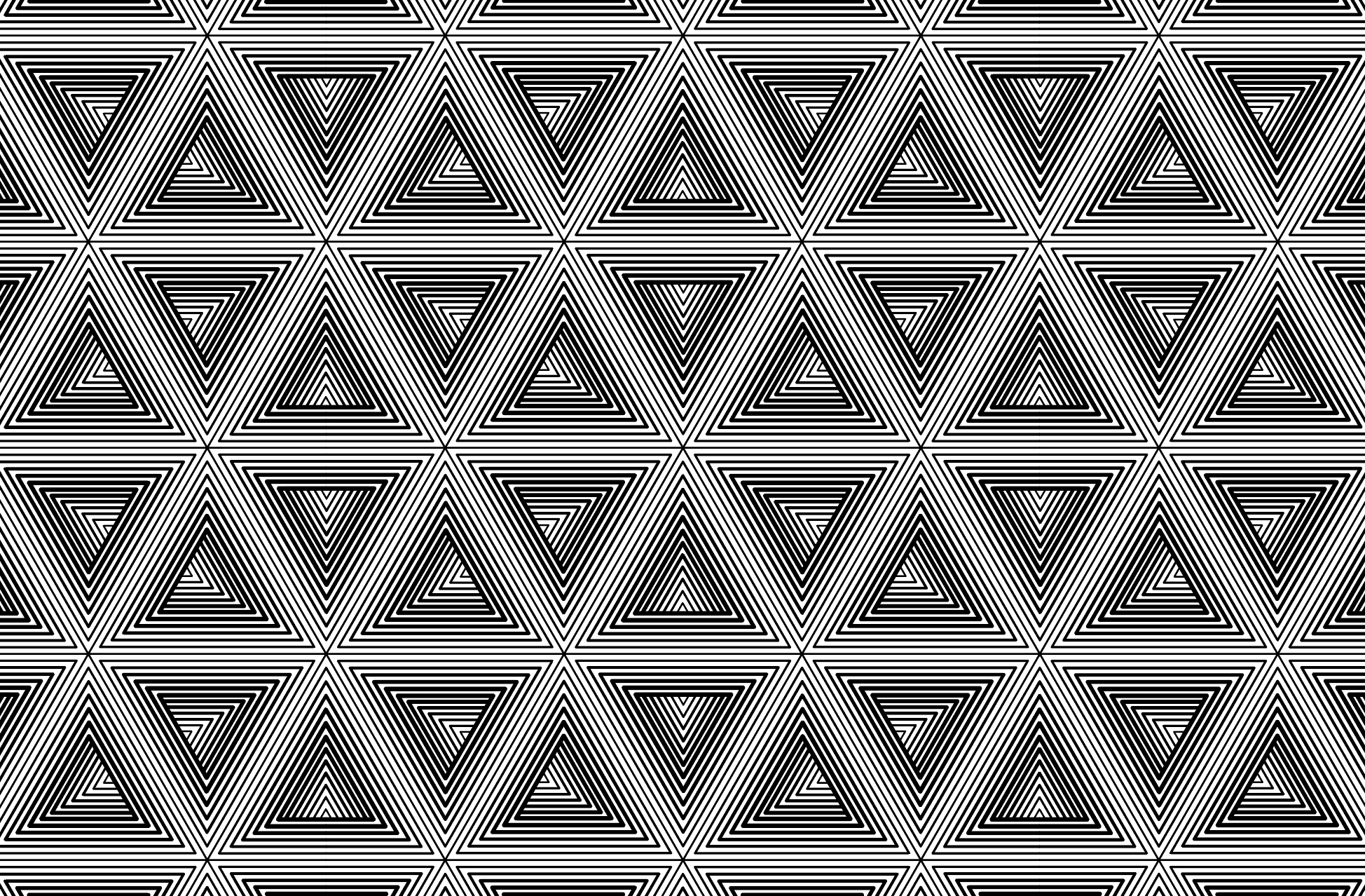 Pattern of hexes of triangles