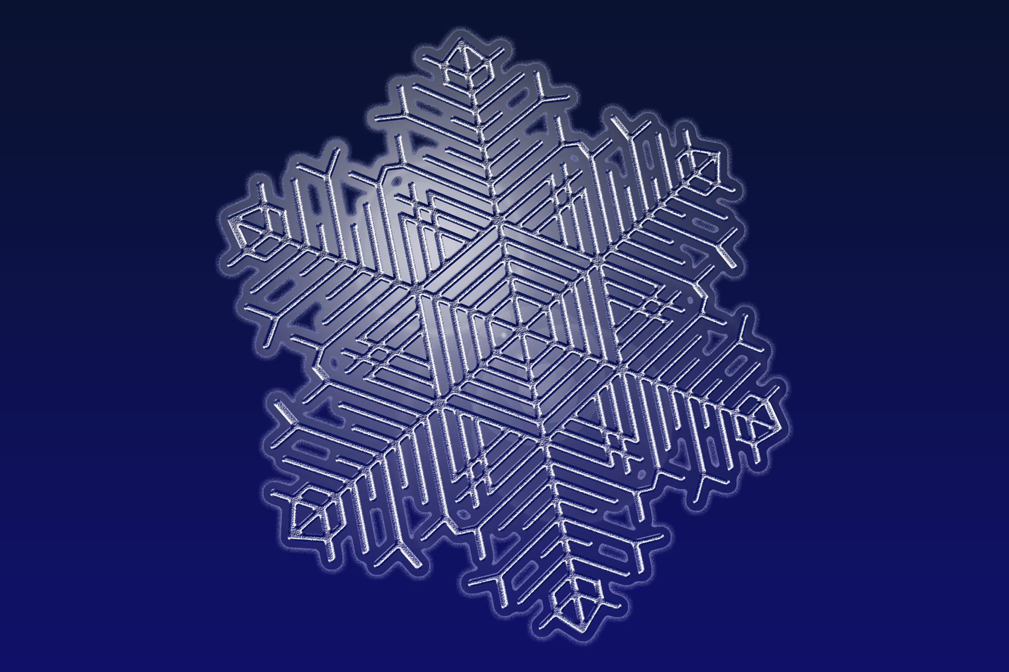 Final Photoshop plus Illustrator snowflake effect