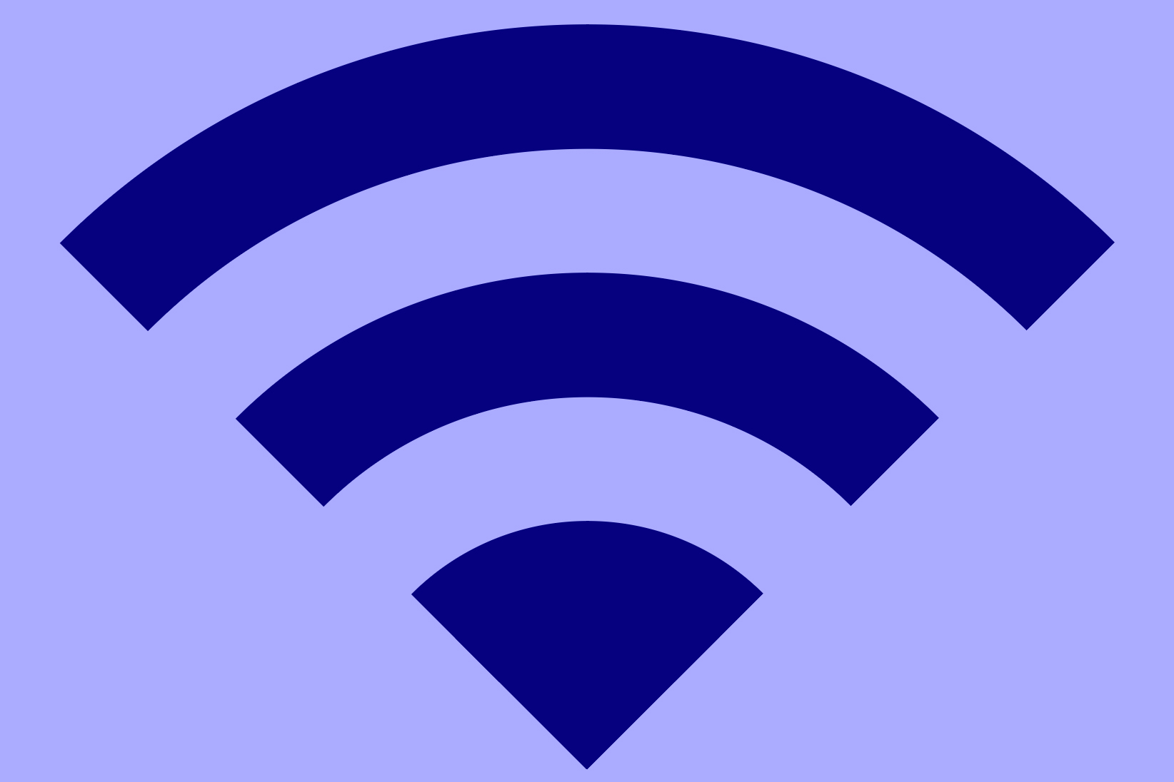 Giant Wi-Fi symbol created in Adobe Illustrator