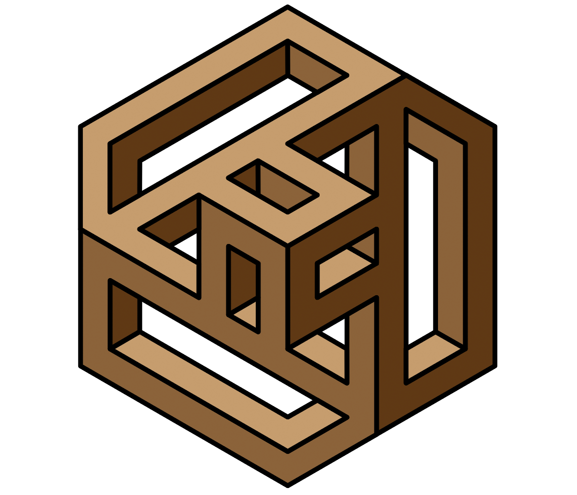 An impossible object drawn in Adobe Illustrator