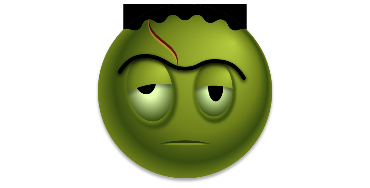 Adding a scar and mouth to the Frankenstein emoji in Illustrator