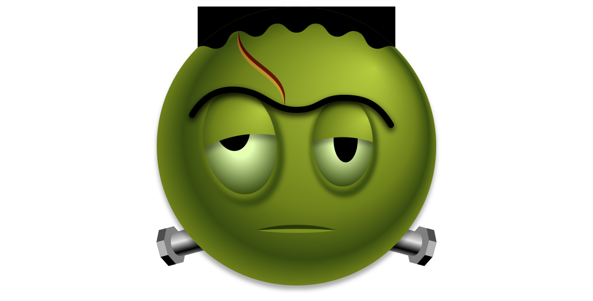 Adding Frankenstein emoji's iconic neck bolts in Illustrator