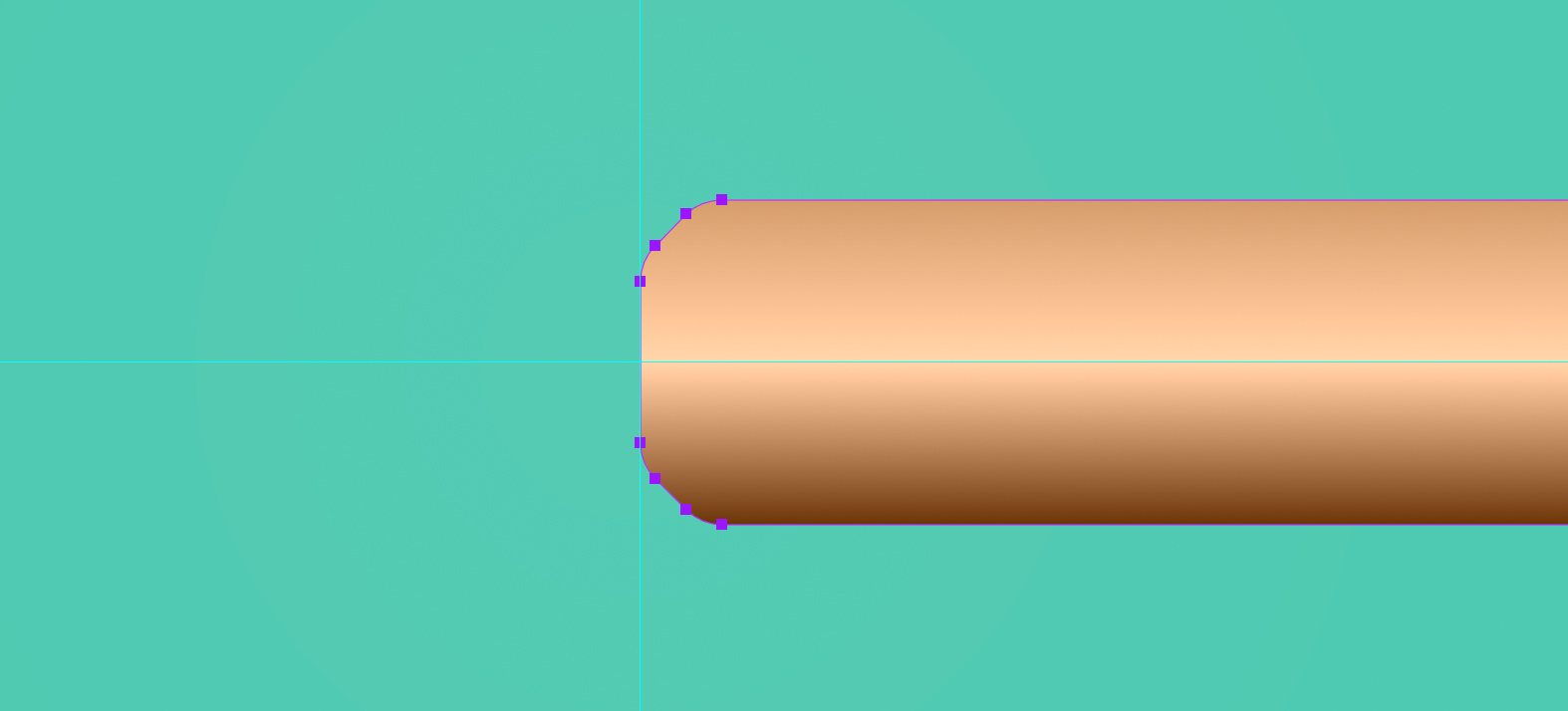 The rectangle has become a pool shape by joining primitive shapes