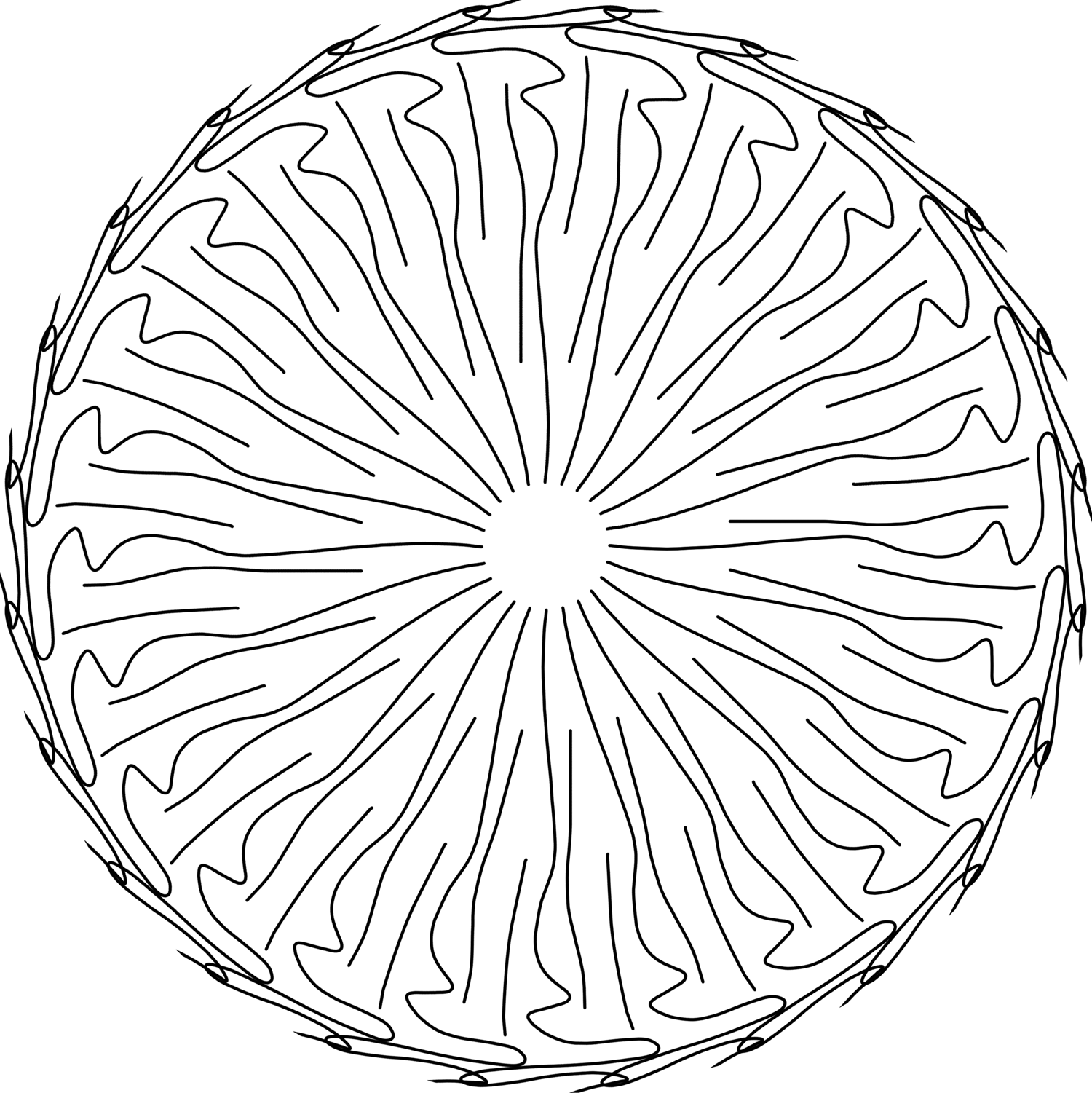 Another set of handrawn lines repeated in a circluar pattern