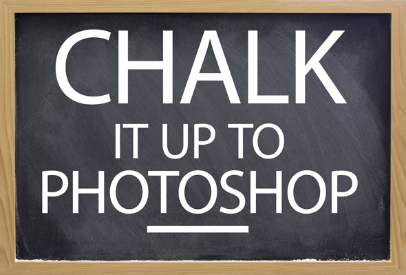 Boring text about to become chalkboarded in Photoshop