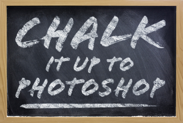 A chalkboard text effect in Photoshop