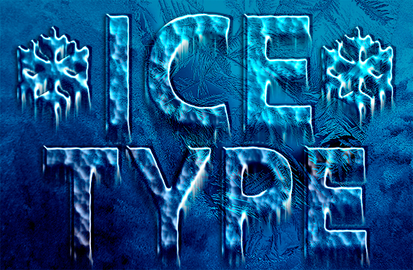 Chilly icy type treatment in Photoshop