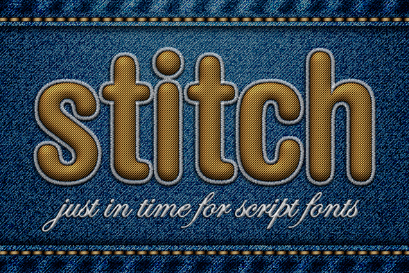 Final stitched letters in Photoshop