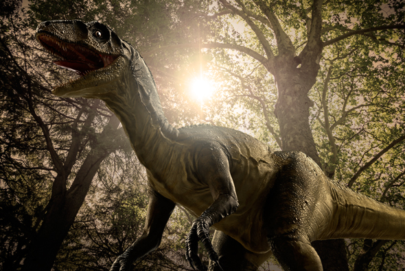 3D dinosaur after Photoshop tweaking