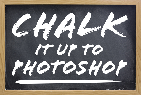 Flood Std text for chalkboard effect in Photoshop