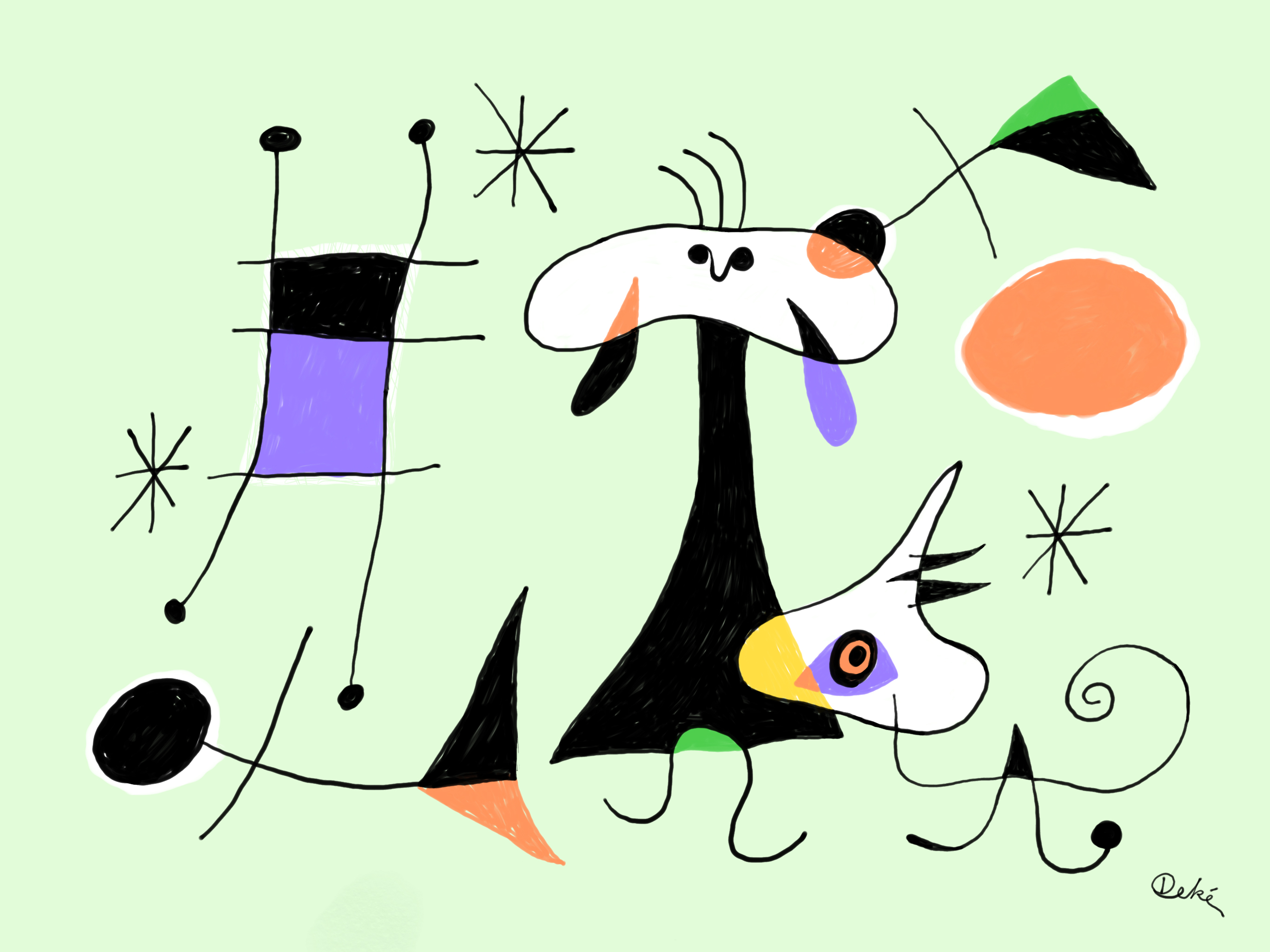 Deke's interpretation of Miro's 