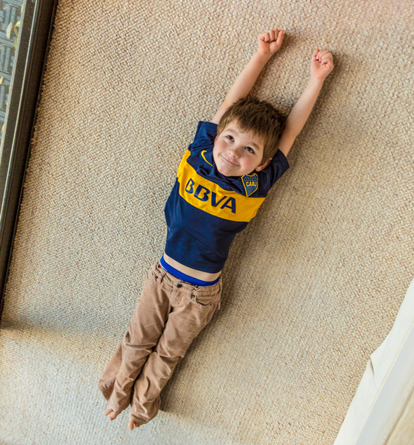 Boy on the carpet