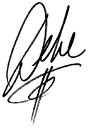 Deke's jaunty signature