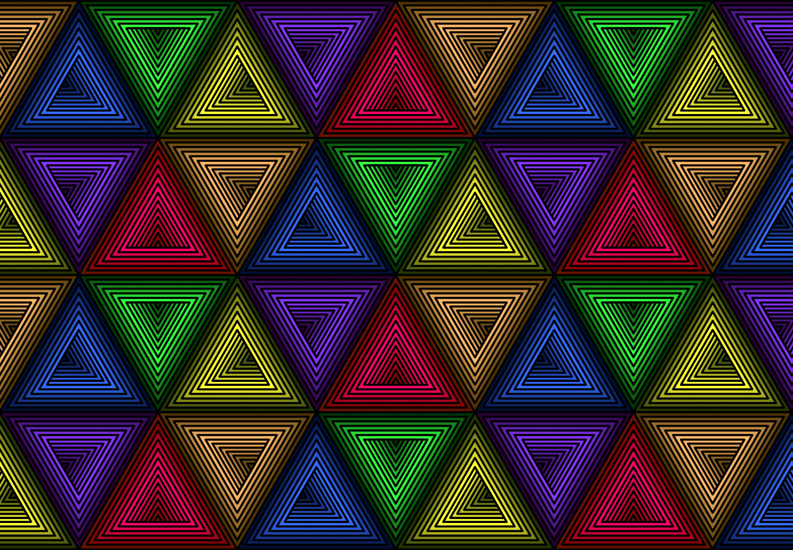 Colors in the triangluar pattern have changed