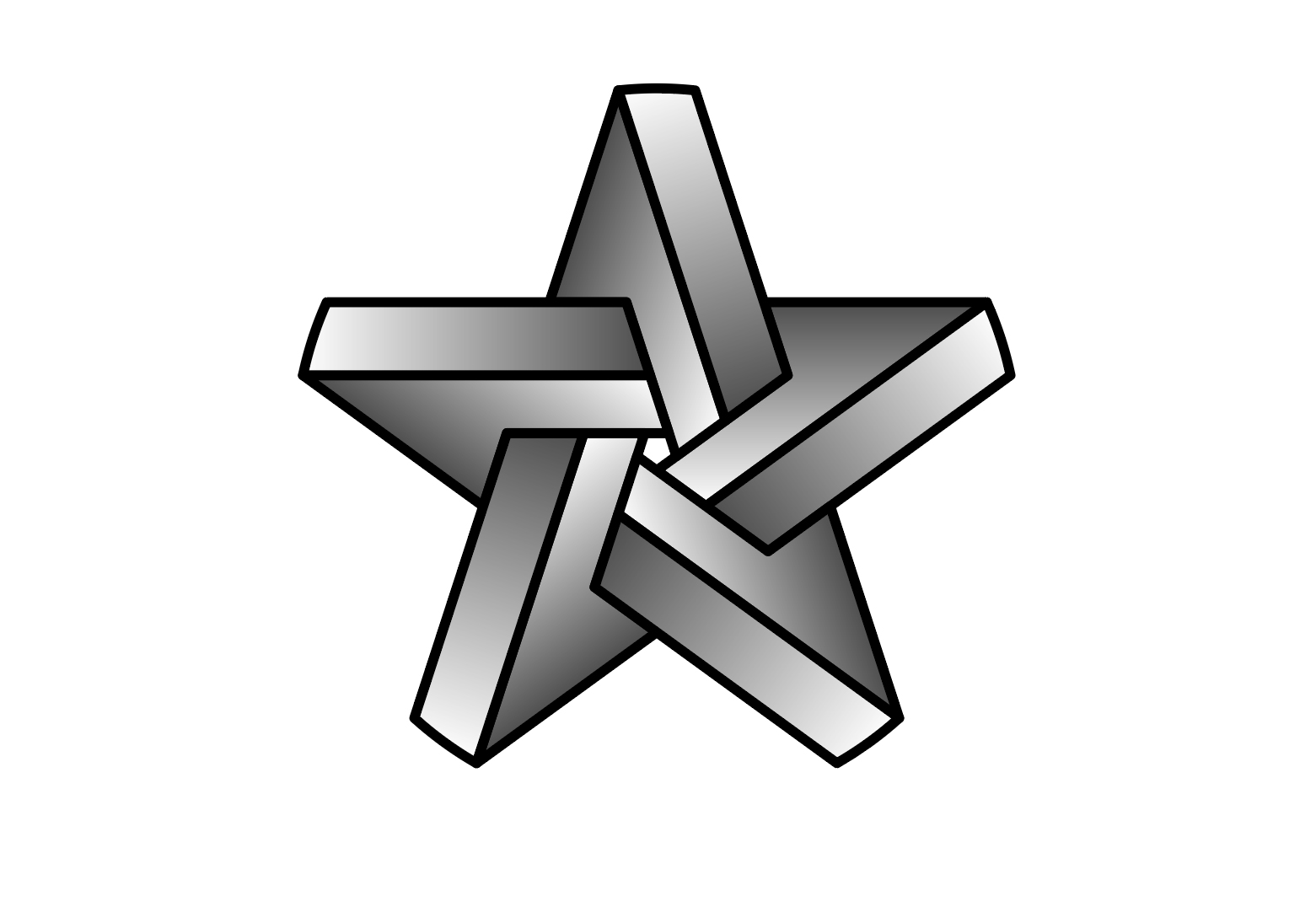 A interwoven 3D star in Adobe Illustrator