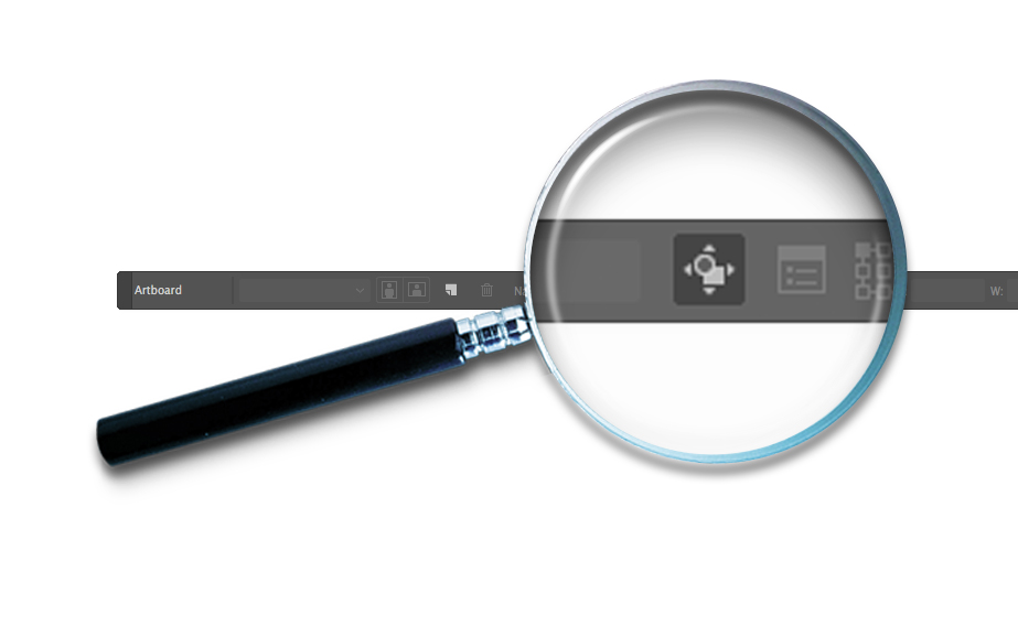 A magnified look at the Copy/Move Contents with Artboard icon