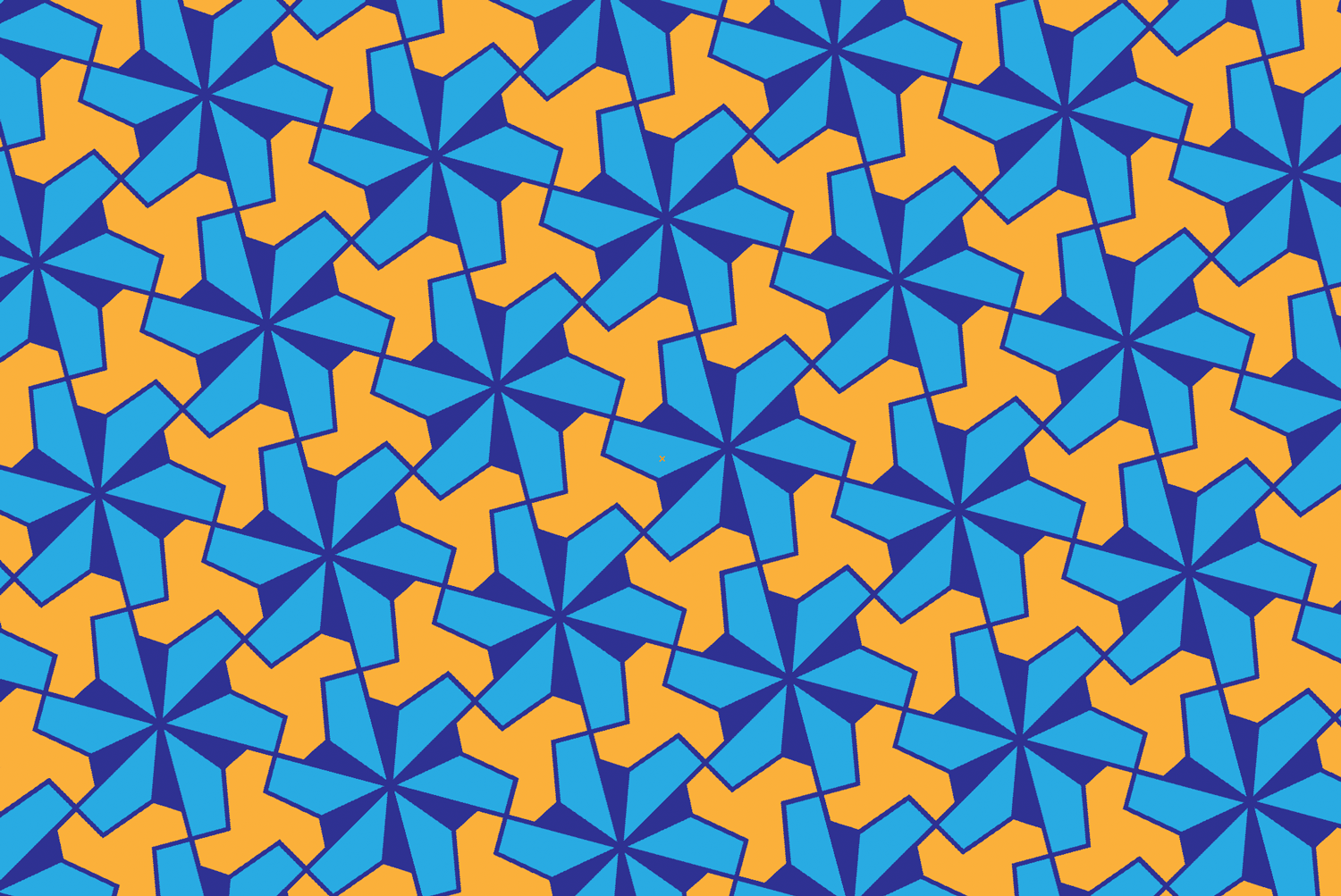 A repeating pattern based on a 24-sided star in Adobe Illustrator