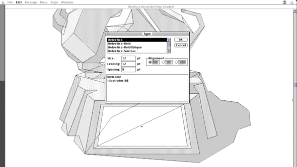 The Type dialog box in Illustrator 88