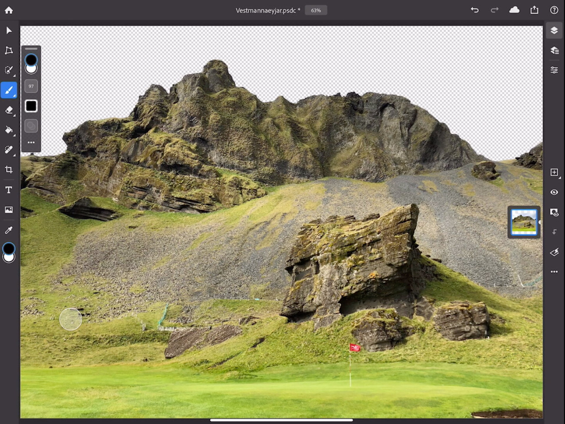 Landscape on Photoshop for iPad