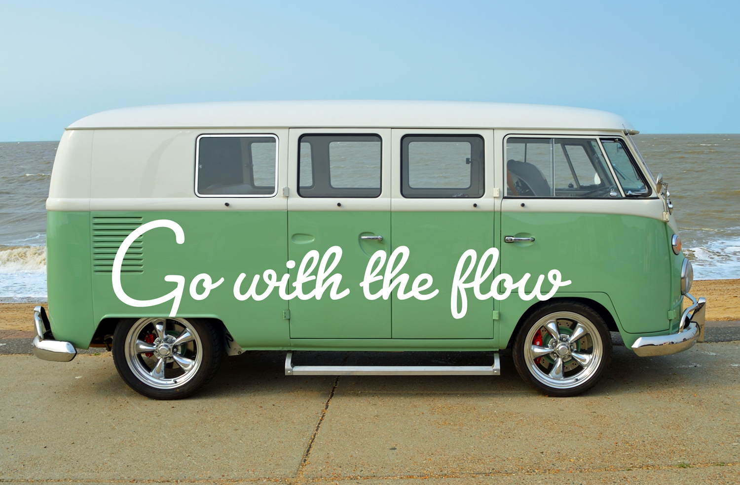 VW van with text 