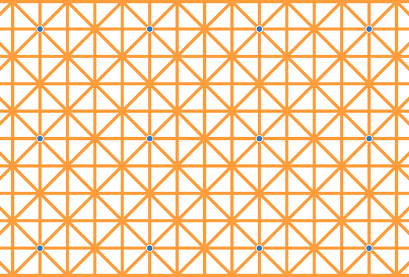 The 12 dots in different colors