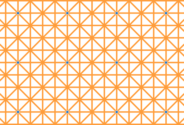 The 12 dots in different colors