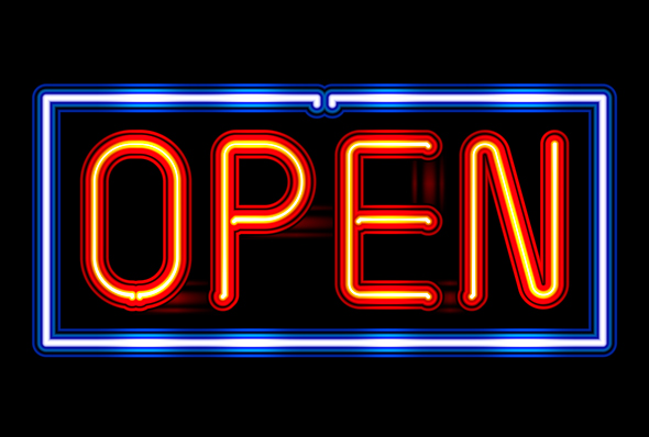 A neon sign drawn in Adobe Illustrator