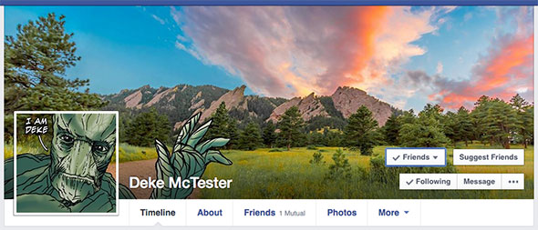 Integrate your Facebook profile and cover images seamlessly