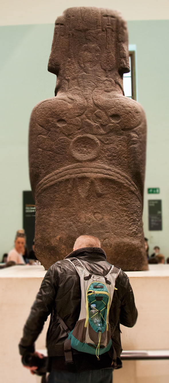 Behind the Easter Island statue