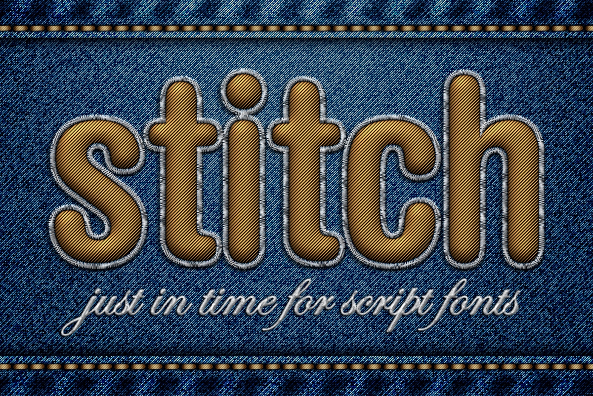 Creating Embroidered Type in a article